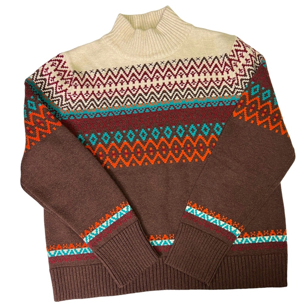 Pendleton Vintage 70's Mock Neck Sweater sz Large